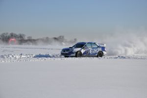 Борисова-Украинец на Subaru Impreza после старта в 1-й секции. - subarist.ru