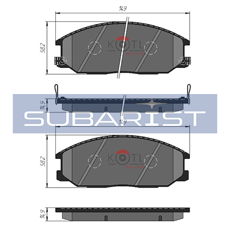 Колодки тормозные PN0103 [58101-39A40] KOTL 3297KT (передние Hyundai Santa Fe, Starex, .., Ssang Yong Actyon Sports, Rexton, ..)