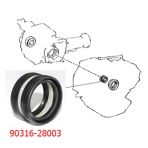 Сальник 28,0x37x19,5 [90316-28003] Toyota 90316-28003 (АКПП правый, между АКПП и РК 4WD Vitz, Raum, Corolla E12#, Ipsum, ...) к
