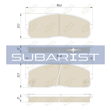 Колодки тормозные PN0600 KöTL 3301KT (передние Hyundai Porter 2, Starex, Kia Bongo 3 KNCSE034, KNCSE064, KNFSE0A, KNFSE0D4, KNFSWX74, Carnival, ..)