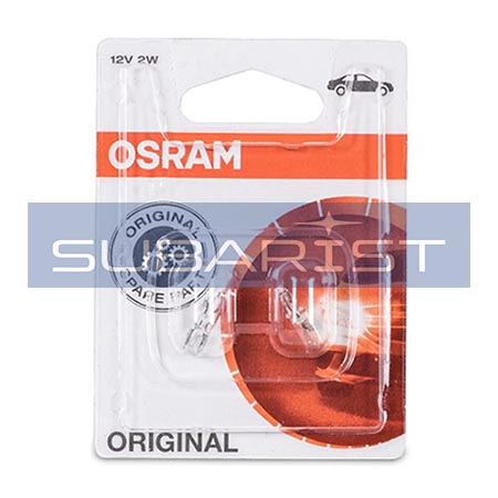 Лампа W2W 12V 2W W2 x 4,6d OSRAM 2722-02B комплект 2шт
