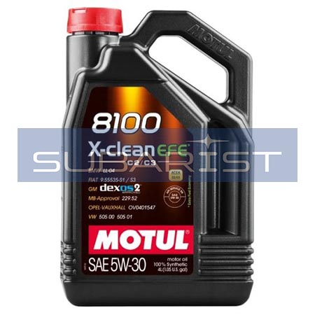 Масло моторное 5W30 SN/CF, C2, C3 Motul 8100 X-Clean EFE 5W30 (4 л)  t застывания -42°C, t вспышки 232°C, DPF, SCR